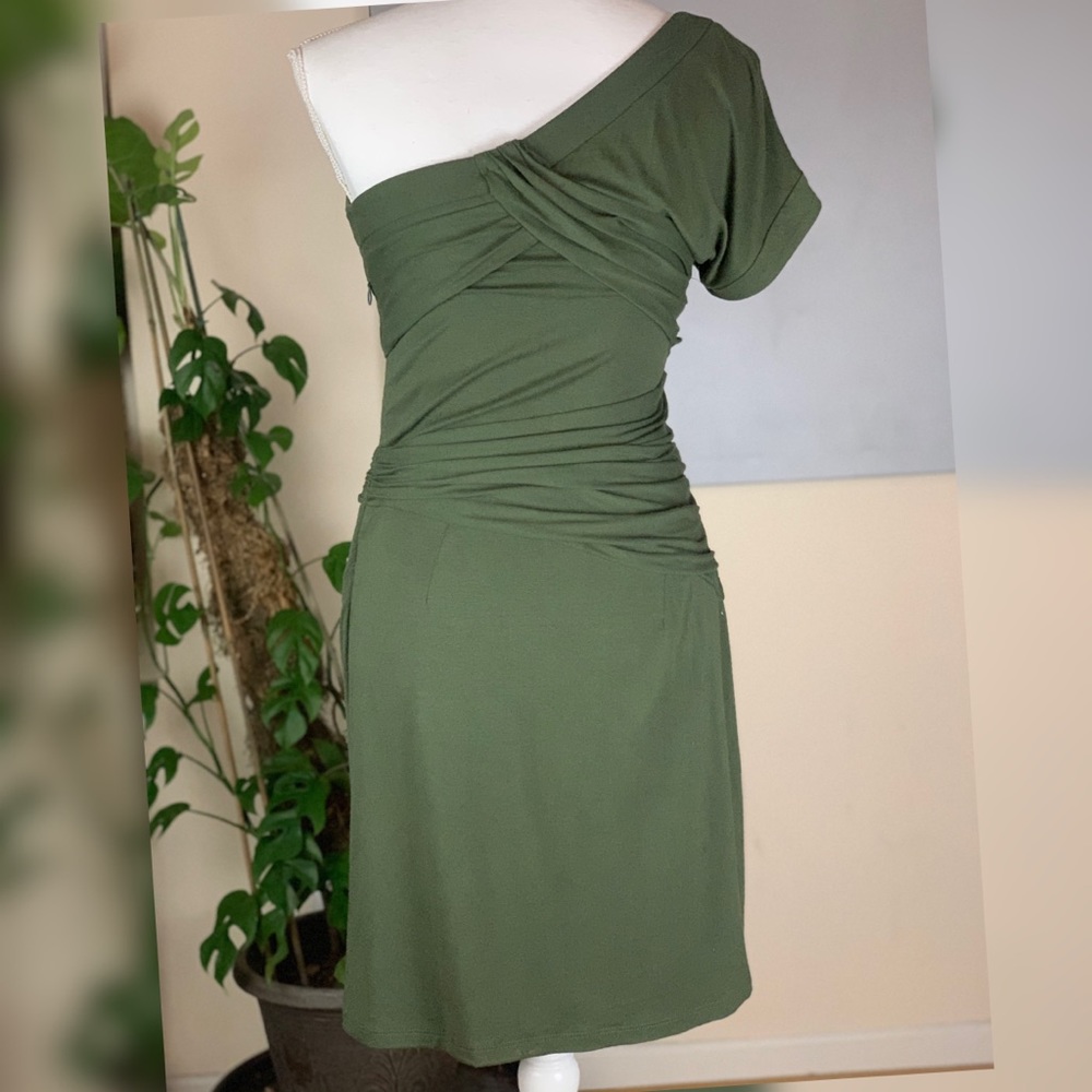Cynthia Steffe one shoulder ruched mini dress - Picture 2 of 9